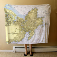 Thumbnail for Nautical Chart Blanket, Locations in Massachusetts