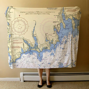 Nautical Chart Blanket, Locations in Massachusetts