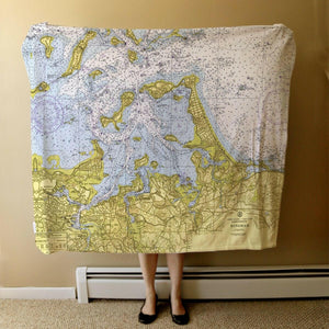Nautical Chart Blanket, Locations in Massachusetts