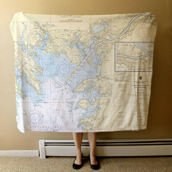 Nautical Chart Blanket, Locations in Massachusetts