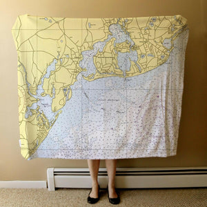 Nautical Chart Blanket, Locations in Massachusetts