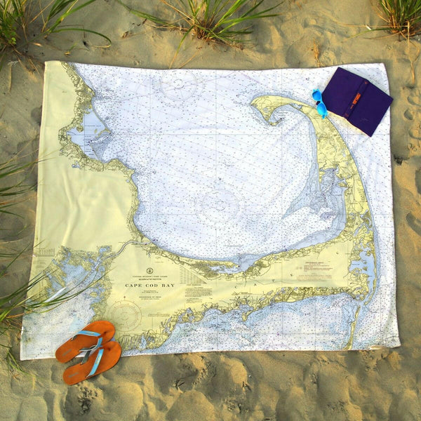 Nautical Chart Blanket, Locations in Massachusetts