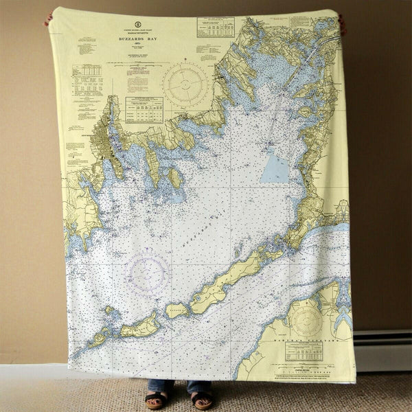 Nautical Chart Blanket, Locations in Massachusetts
