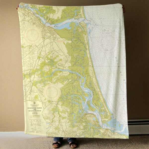 Nautical Chart Blanket, Locations in Massachusetts