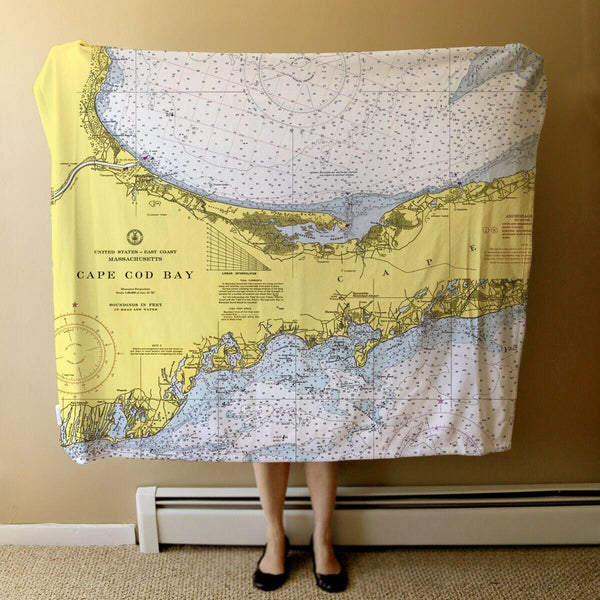 Nautical Chart Blanket, Locations in Massachusetts