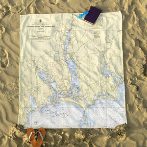 Nautical Chart Blanket, Locations in Massachusetts