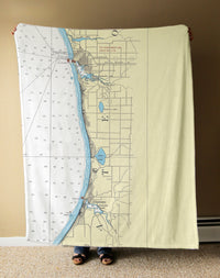 Thumbnail for Nautical Chart Blanket, Locations in Michigan