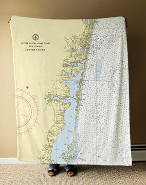 Nautical Chart Blanket, Locations in New Jersey