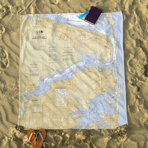 Nautical Chart Blanket, Locations in New Jersey