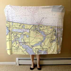 Nautical Chart Blanket, Locations in New Jersey
