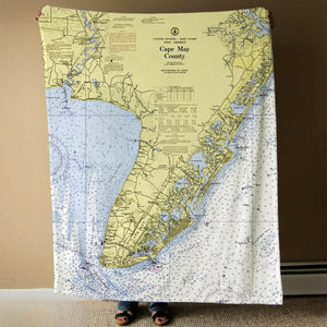 Nautical Chart Blanket, Locations in New Jersey