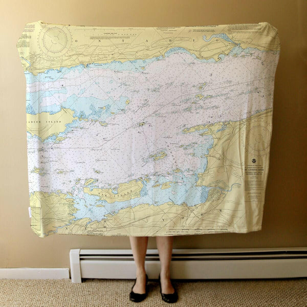 Nautical Chart Blanket, Locations in New York