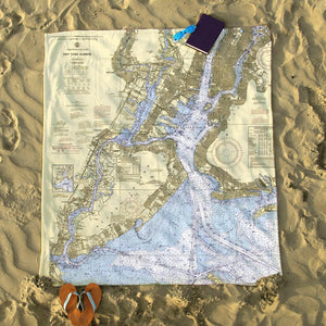 Nautical Chart Blanket, Locations in New York