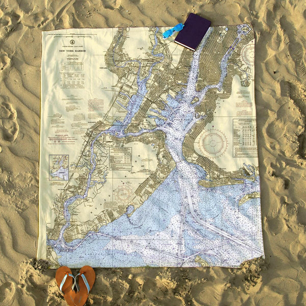 Nautical Chart Blanket, Locations in New York