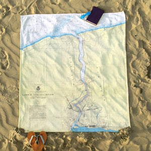 Nautical Chart Blanket, Locations in New York