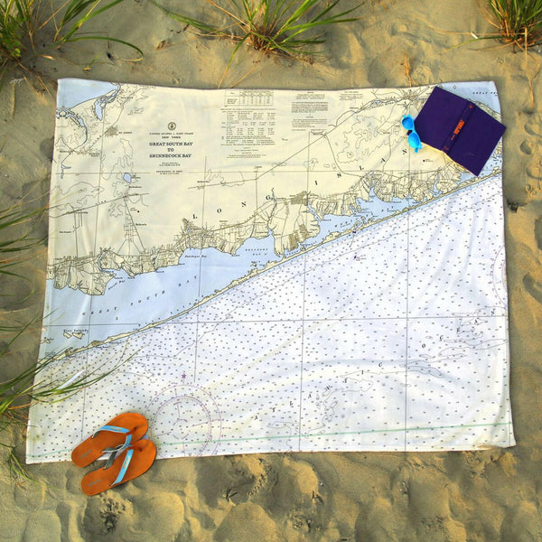 Nautical Chart Blanket, Locations in New York