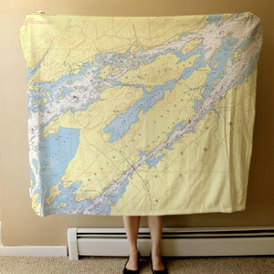 Nautical Chart Blanket, Locations in New York