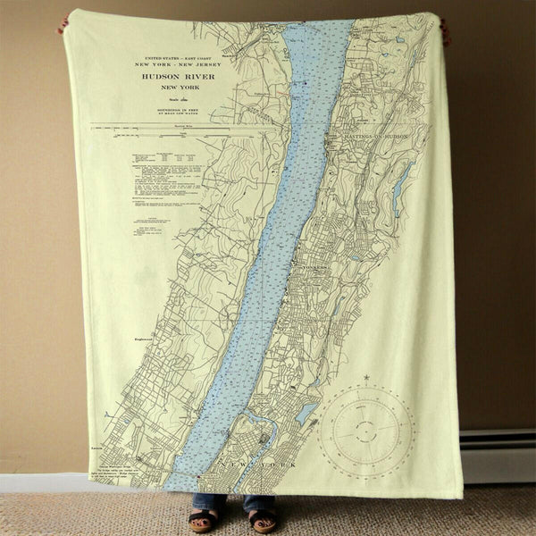 Nautical Chart Blanket, Locations in New York