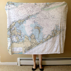 Nautical Chart Blanket, Locations in New York