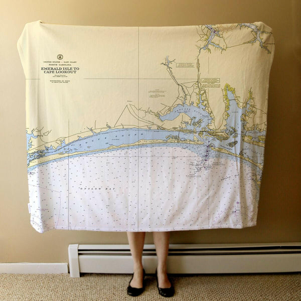 Nautical Chart Blanket, Locations in North Carolina