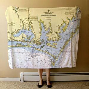 Nautical Chart Blanket, Locations in North Carolina