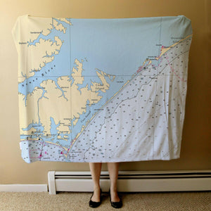 Nautical Chart Blanket, Locations in North Carolina