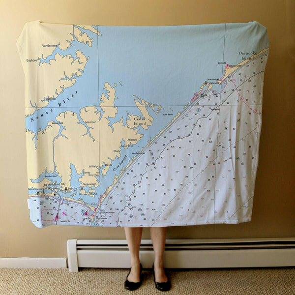 Nautical Chart Blanket, Locations in North Carolina