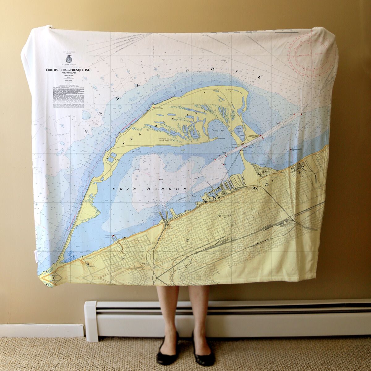 Nautical Chart Blanket, Locations in Pennsylvania