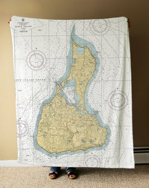 Nautical Chart Blanket, Locations in Rhode Island