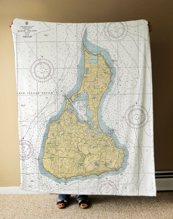 Nautical Chart Blanket, Locations in Rhode Island