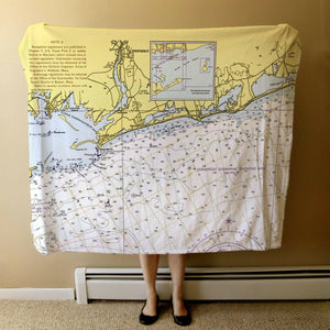 Nautical Chart Blanket, Locations in Rhode Island