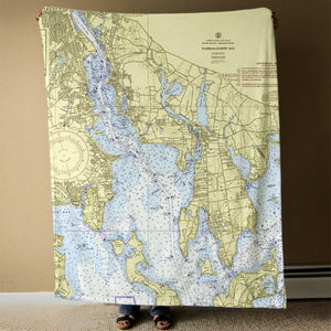 Nautical Chart Blanket, Locations in Rhode Island