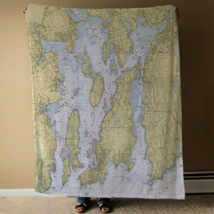 Nautical Chart Blanket, Locations in Rhode Island