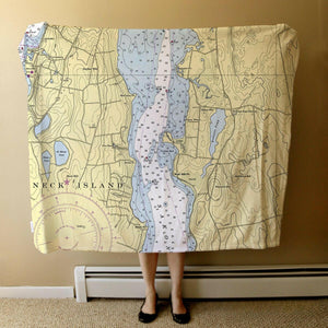 Nautical Chart Blanket, Locations in Rhode Island