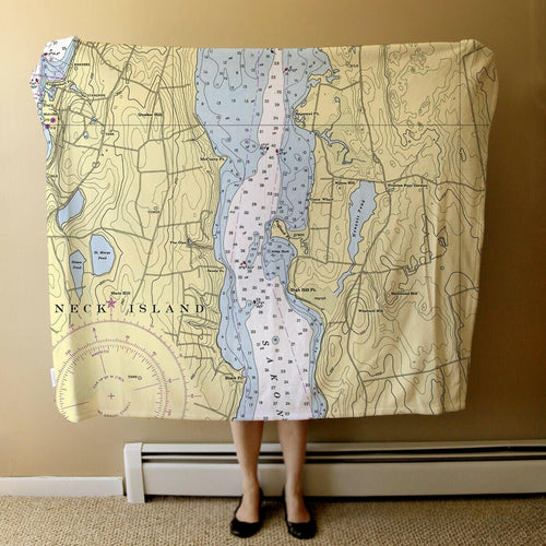 Nautical Chart Blanket, Locations in Rhode Island