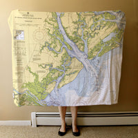 Thumbnail for Nautical Chart Blanket, Locations in South Carolina