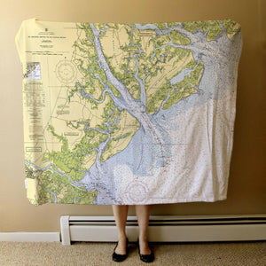 Nautical Chart Blanket, Locations in South Carolina