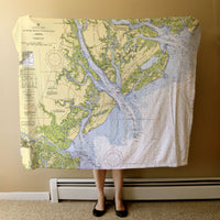 Thumbnail for Nautical Chart Blanket, Locations in South Carolina