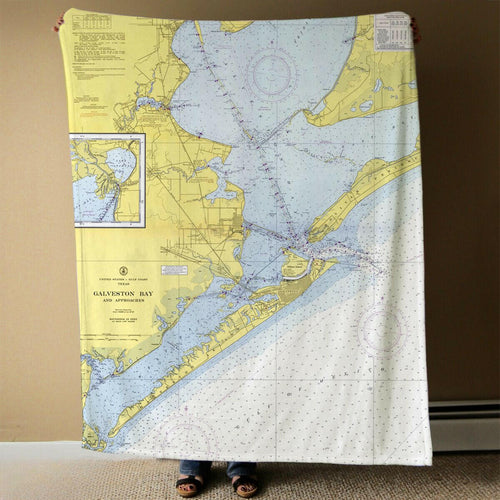 Nautical Chart Blanket, Locations in Texas