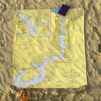 Thumbnail for Nautical Chart Blanket, Locations in Virginia