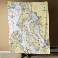 Thumbnail for Nautical Chart Blanket, Locations in Washington
