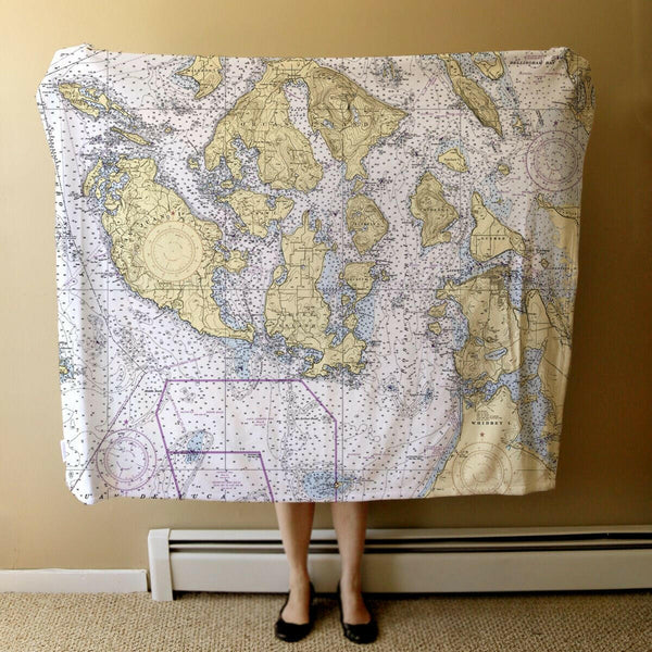Nautical Chart Blanket, Locations in Washington