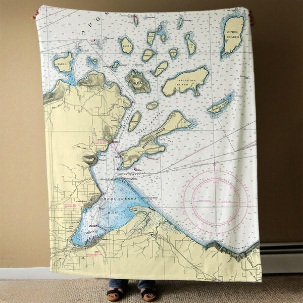 Nautical Chart Blanket, Locations in Wisconsin