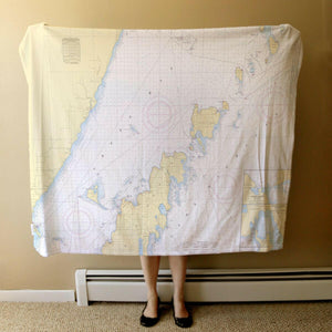 Nautical Chart Blanket, Locations in Wisconsin
