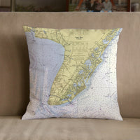 Thumbnail for Nautical Chart Pillow, Locations in New Jersey