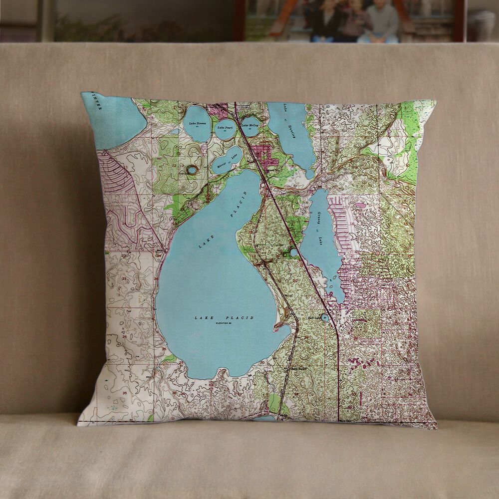 Nautical Chart Pillow, Locations in Florida