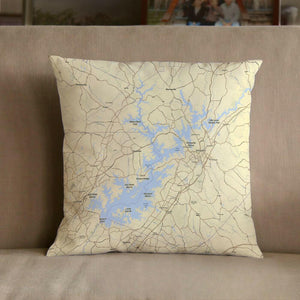 Nautical Chart Pillow, Locations in Georgia