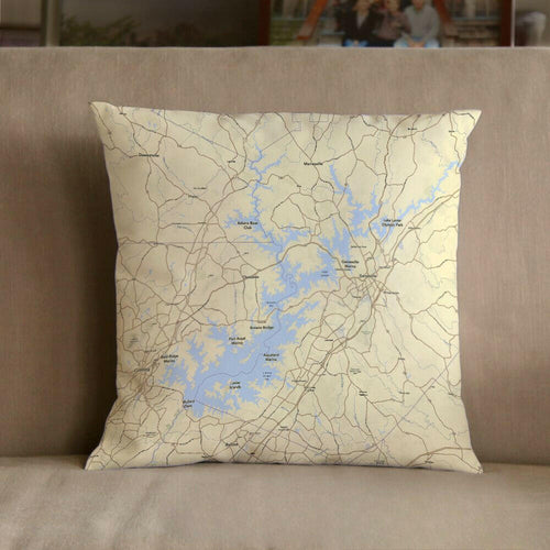 Nautical Chart Pillow, Locations in Georgia