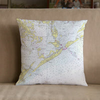 Thumbnail for Nautical Chart Pillows, Louisiana Coastal Maps