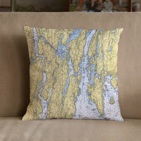 Thumbnail for Nautical Chart Pillow, Locations in Maine
